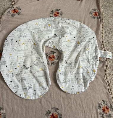 BOPPY PILLOW COVER HAPPY BABY -  CUTIE  - HELLO WITH ANIMALS EUC