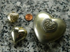 Anhänger Alt HERZ 3 er Set Schmuck Mittelalter Hochzeit Trachten Charms Kunst