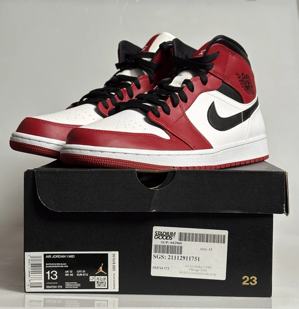 Jordan 1 Mid White Chicago for Sale | Authenticity Guaranteed | eBay