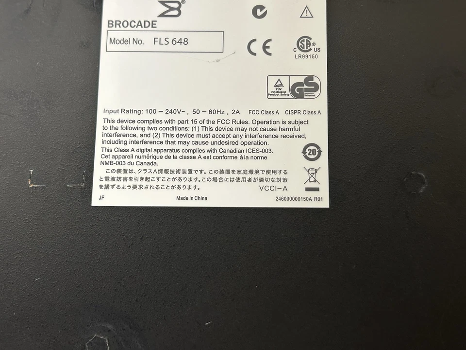 Conmutador Gigabit Brocade FLS 648 FLS648 LS 648 10/100/1000 48 puertos Foto 4 de 4