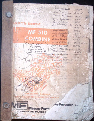 Massey-Ferguson,  MF 510 Combine, Parts Book / Manual, S/N 1201 026 829 - up ...