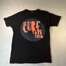 The Cure Tour 2016 Black Graphic T-Shirt Rock Pop Band Tee size M