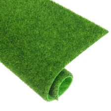 Artificial Grass Turf Mat, 6" x 6" x 0.12"  Realistic Fake Grass Rug, 6Pcs