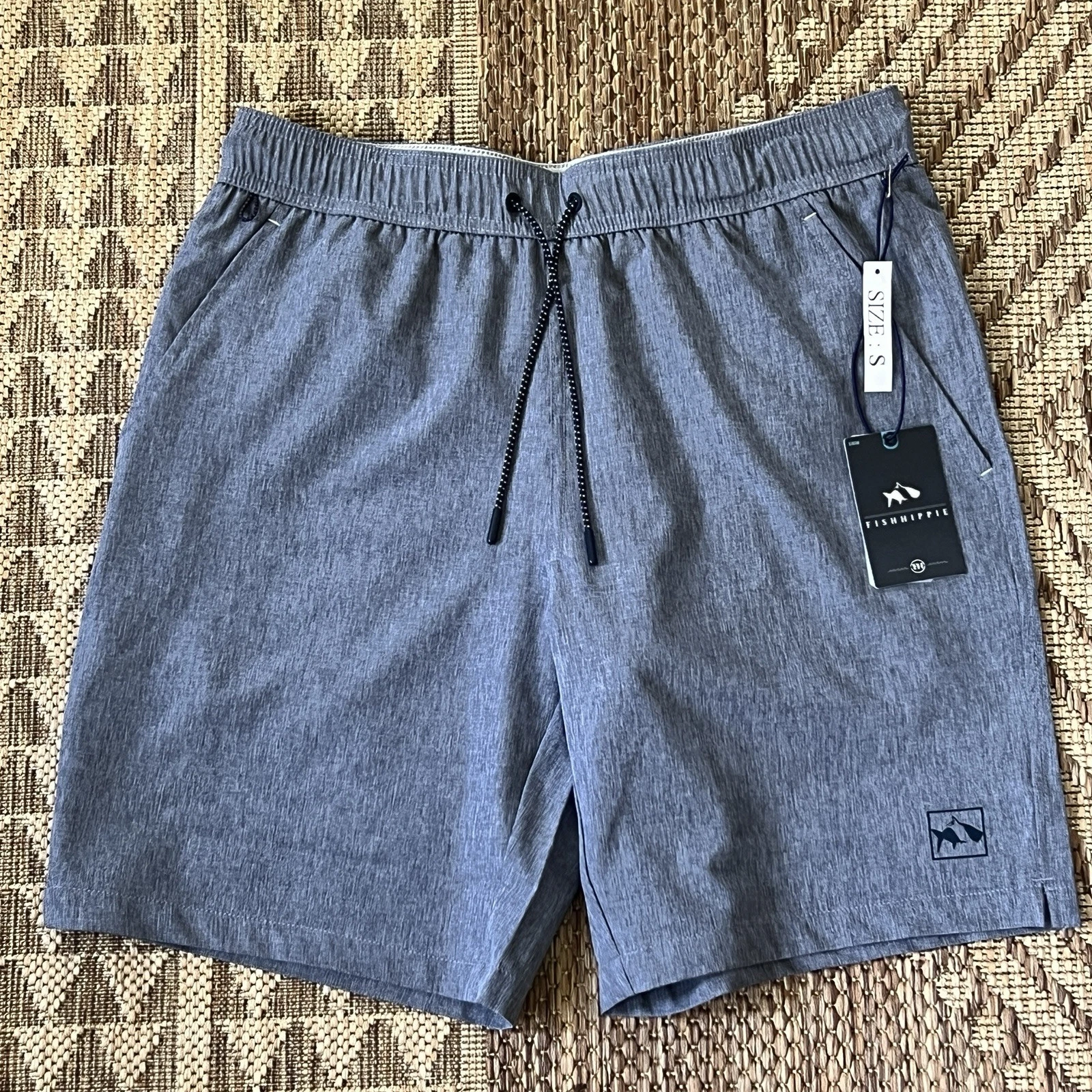 Fish Hippie Shaker Hybrid Shorts Sz Small Gray Stretch 8”