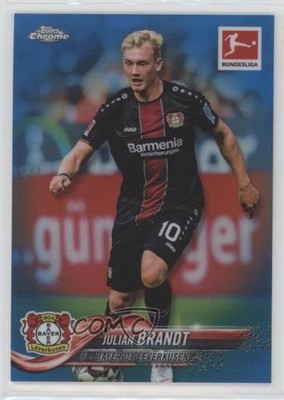 2018-19 Topps Chrome Bundesliga Blue Refractor 142/199 Julian Brandt #48 5b1