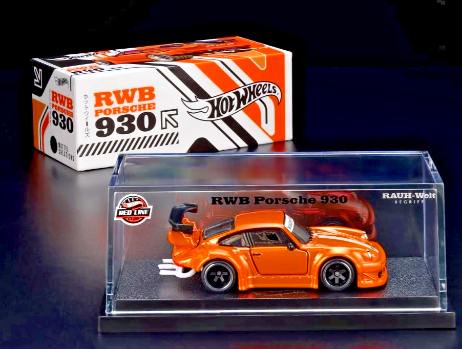Hot Text Design SHIPPED SOLD OUT Hot Wheels ORANGE RLC Exclusive RWB Porsche 930 Pre ...