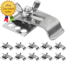 10Pcs 304 Stainless Steel Heavy Duty Sink Clips Kit Kitchen Bathroom Epoxy Under