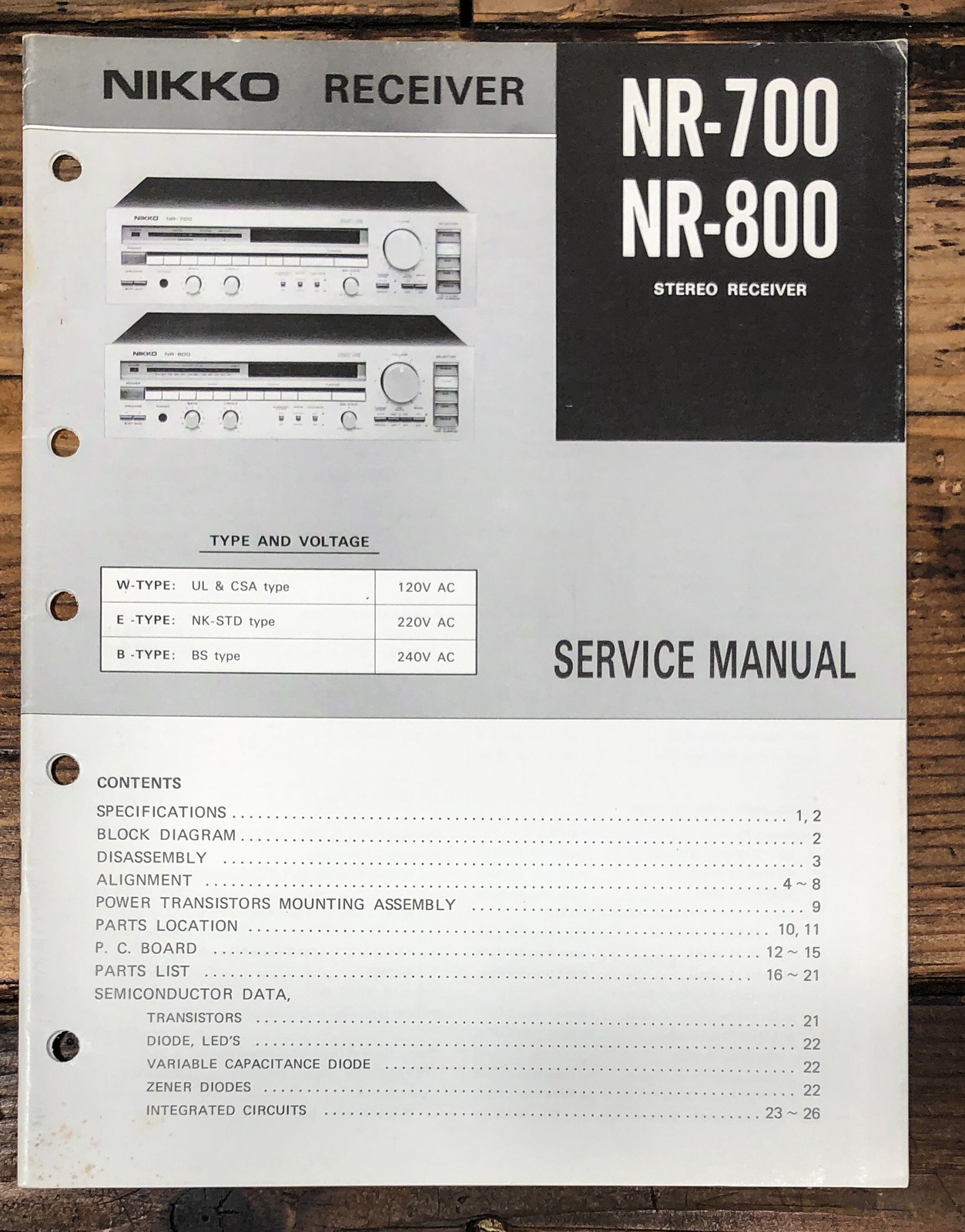 Nikko NR-700 NR-800 Receiver Service Manual *Original*