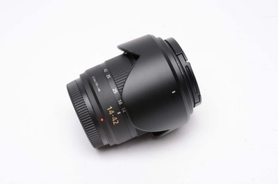 Panasonic Lumix G Vario 14-42mm F3.5-5.6 Mega O.I.S. Zoom Lens, Mint- +UV, Hood