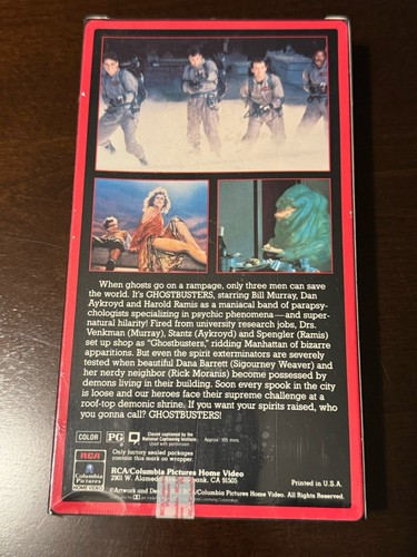 Ghostbusters VHS Factory Sealed RCA Columbia Pictures ©1985 Red Border - Picture 4 of 13