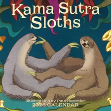 Carousel Calendars,  Kama Sutra Sloths 2026 Wall Calendar, 12'' X 12'', 16-Month