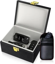 Faraday Box with Faraday Bags for Car Keys, Car Key Signal Blocking Box, Keyless