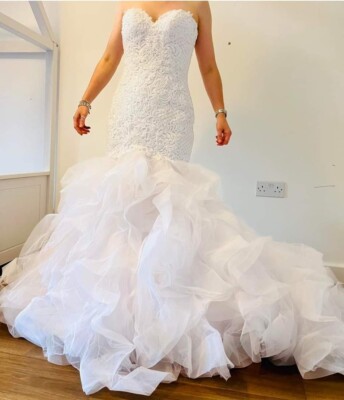 Essense of Australia Wedding Bride Dress size UK Designer