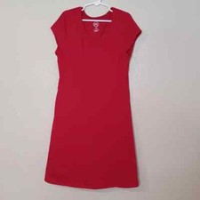 Wonder Nation Girls Red Short Sleeve A-Line Dress Size Large 10-12