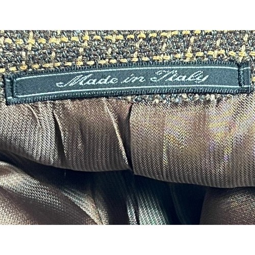 Ermenegildo Zegna Men Made In Italy Blazer Brown Wool Linen Coat Jacket Size 40R - Picture 10 of 10