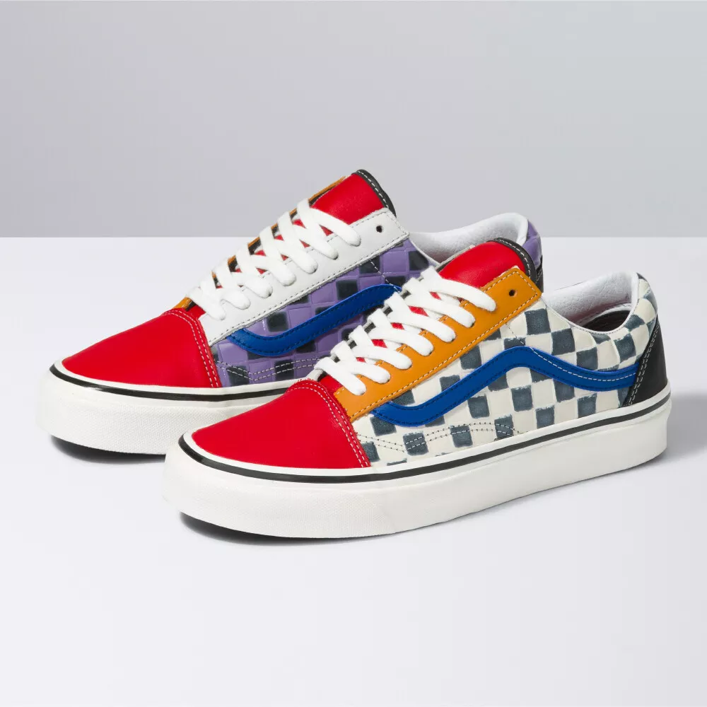 VANS Anaheim Leather Check Old Skool DX Shoes Sneakers VN0A54F39XM US 4-11 eBay