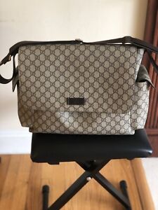 Gucci baby diaper bag, tan, gently used 