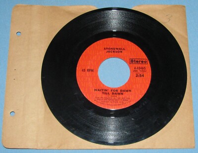Stonewall Jackson - 45 rpm Push the Panic Button & Waitin' for Dawn Till Dawn