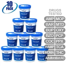 NEW Mintegrity Drug Test 14-Panel T-Cup Urine Home Kit 10-Pack #MI-TDOA-1145A3