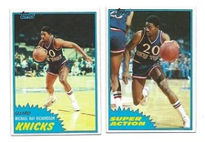1981 TOPPS MICHAEL RAY RICHARDSON #27 #109 EAST BOTH CARDS SHARP .99 SHIPPING