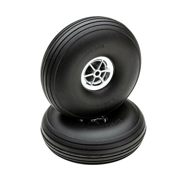 2-1/2'' Diameter Treaded Chrome Wheels (2) Du-Bro R/C Airplane DUB250TC