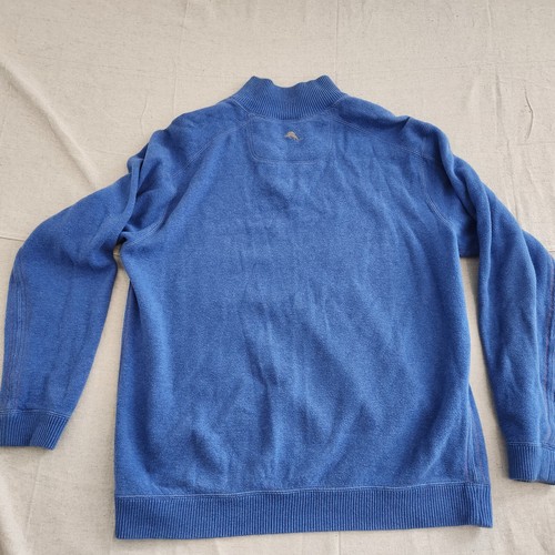 Tommy Bahama Pullover Herren groß königsblau Pullover langarm 1/4 Reißverschluss lässig - Bild 8 von 10