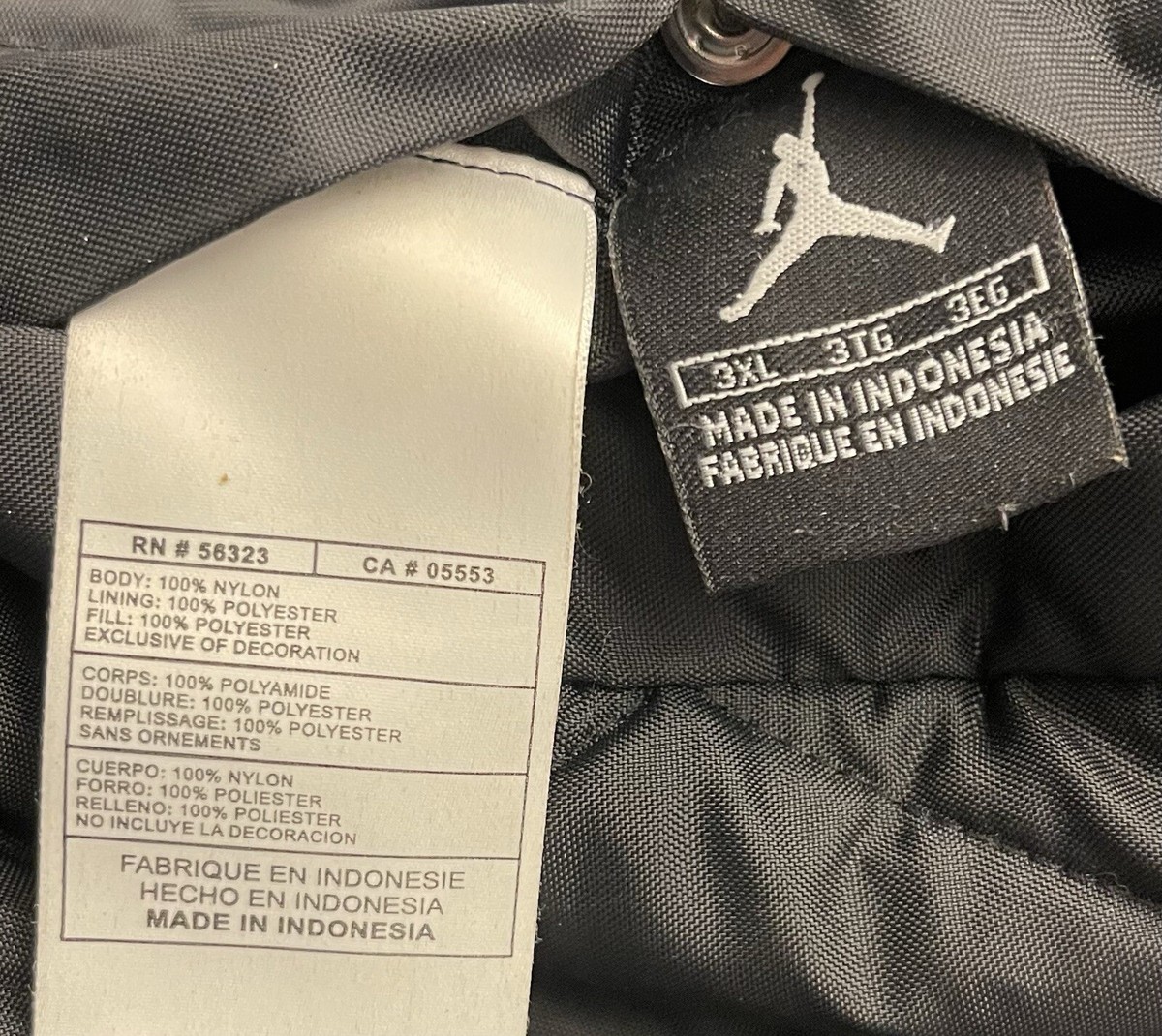 90's NIKE Jordan Bomber Double Sided Jacket XXL Retro rare
