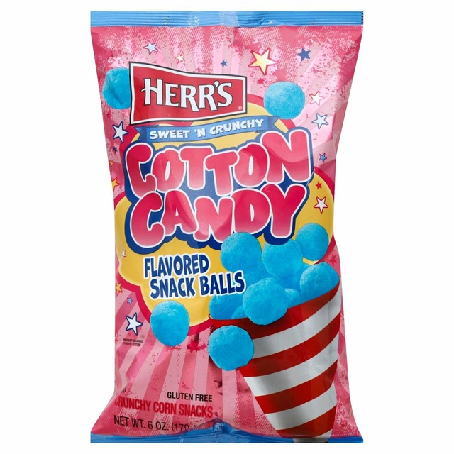 Herr’s Cotton Candy Balls Crunchy And Sweet Cotton Candy Balls Corn