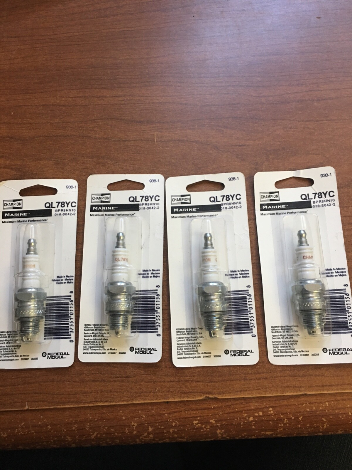 4 NEW QL78YC CHAMPION MARINE BOAT COPPER ENGINE SPARK PLUG EVINRUDE OMC