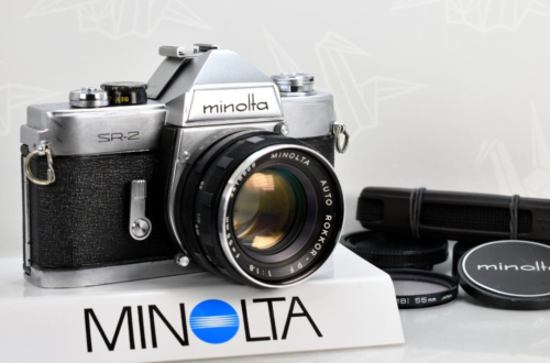  [Exc+++++ Minolta SR-2 35 mm Filmkamera Auto Rokkor-PF 55 mm F1,8 JAPAN - Bild 1 von 24