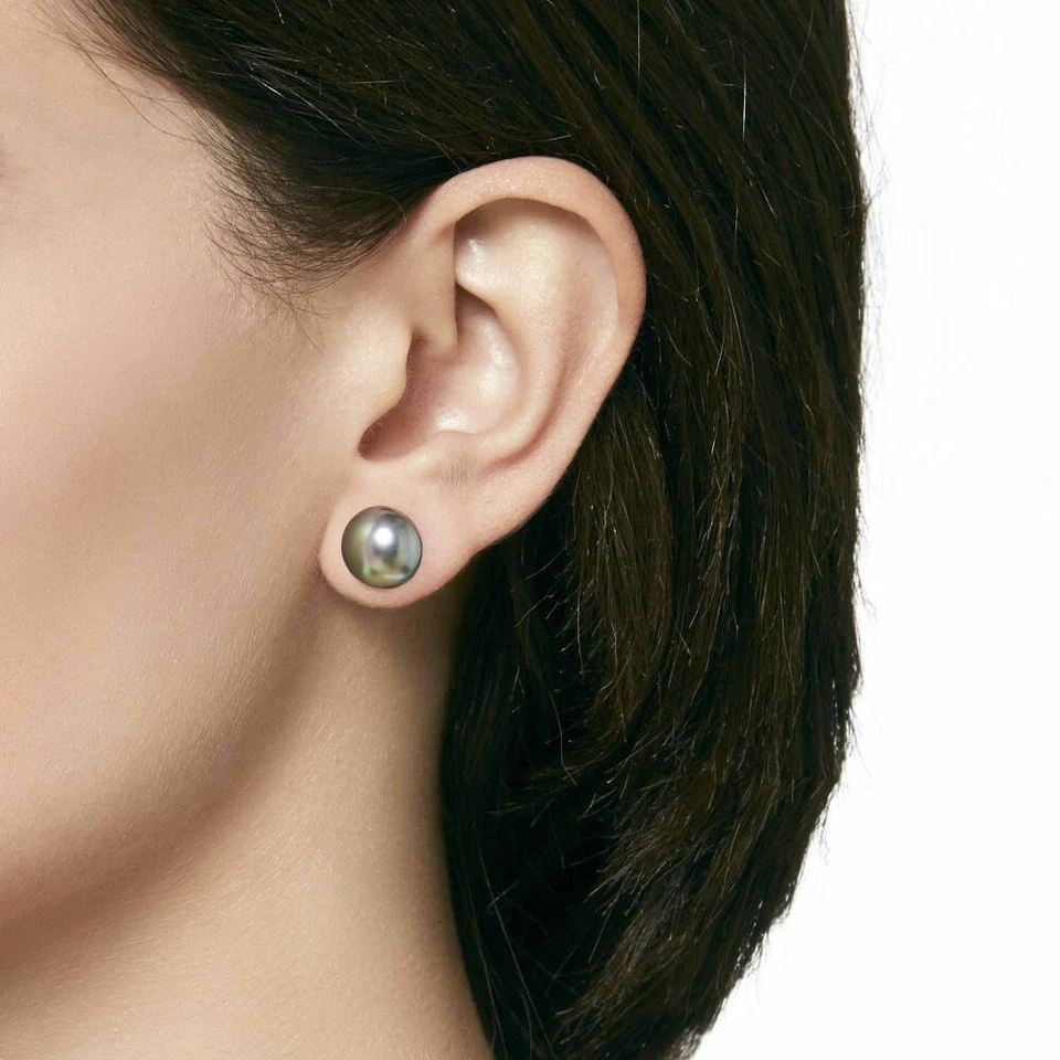 Pendente MAJORICA Argento Con Perla Mabé Grigio 12mm - Immagine 2 di 3