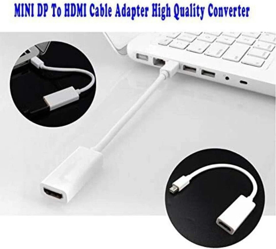 Mini Display DP/Thunderbolt Port HDMI Female To Male Cable Adapter For MacBook - Image 2 of 4