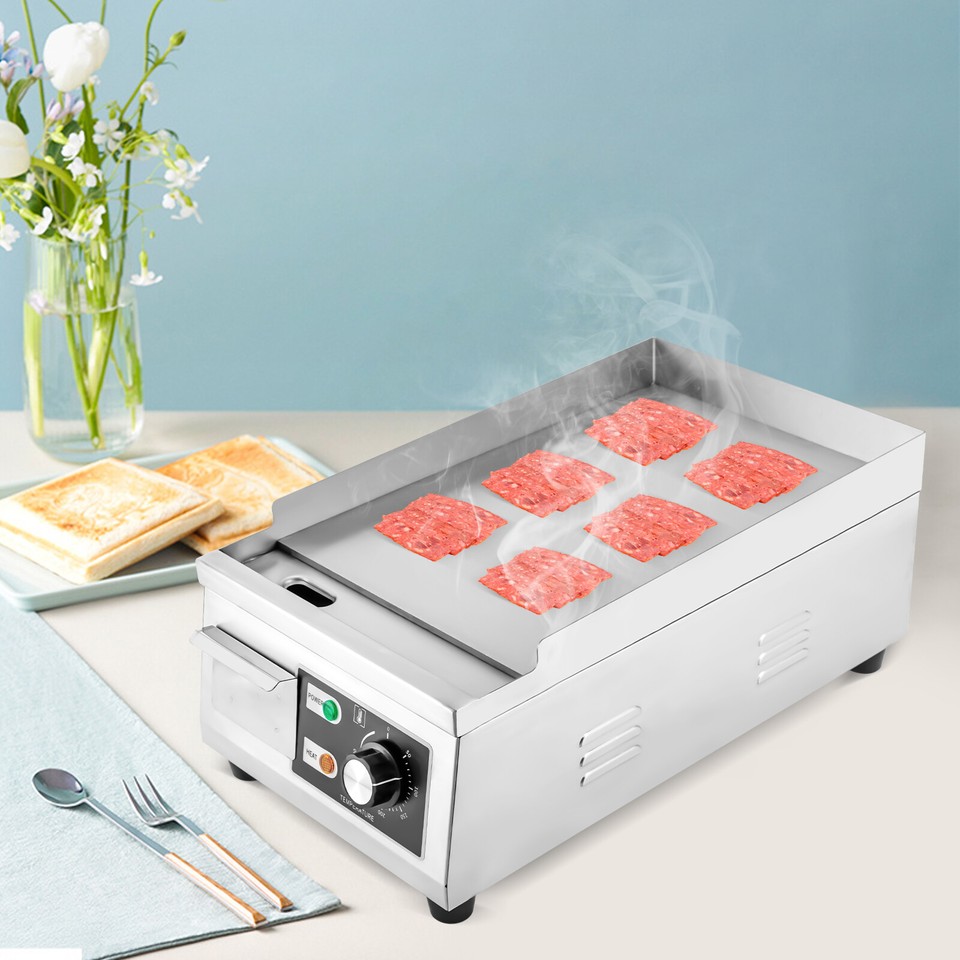 Electric Griddle Grill BBQ Hot Plate 2500W Commercial Stainless Steel