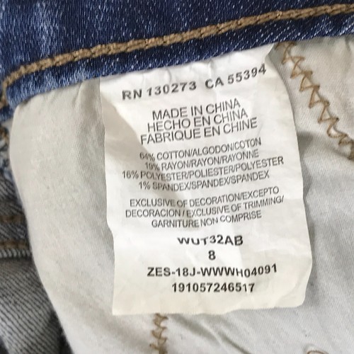 NUEVO Pantalón Corto de Denim Wrangler Aura Adelgazante Instantáneo Tiro Medio Para Mujer Talla 8 Elástico - Imagen 9 de 9