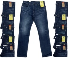Levis Flex 502 Taper Mens Stretch Jeans Dark Blue #0652 Sizes 33, 34, 36, 38