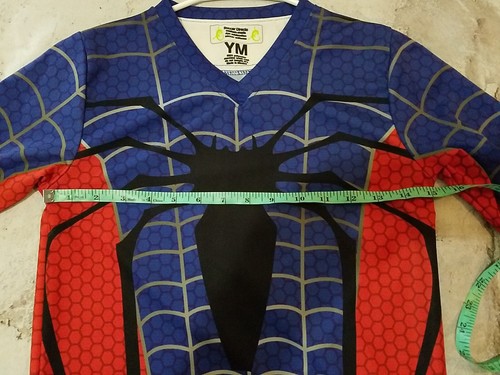 Youth Boys Medium Spiderman Soccer Padded Elbow Long Sleeve - Picture 3 of 6