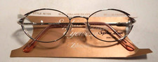 Vintage SOPHIA LOREN M104 Blue Collage/Silver 50/18 Eyeglass Frame NOS 396
