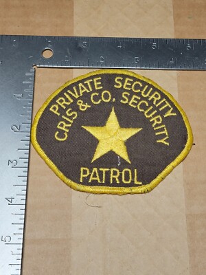 P b2 patch patches security used private Cris & co patrol