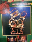 Vintage Christmas Lighted Silhouette Window Wall Decoration Santa             B5