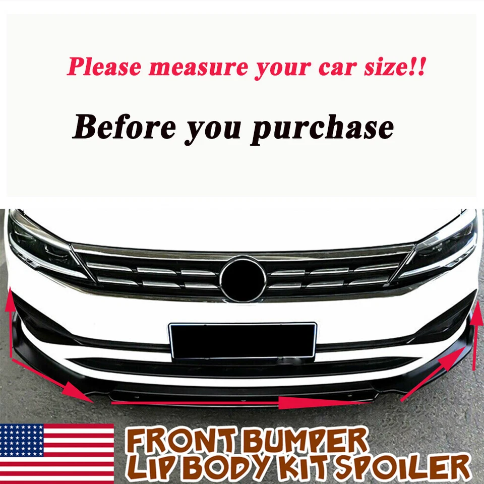 For Porsche Cayman 2006-2016 Front Bumper Lower Lip Spoiler Splitter +Side Skirt Foto 3 de 4