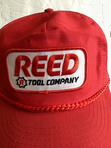 Vtg Reed Tool Company Rope Baseball Cap Hat Red White Snap-back Designer Award - 第 2/11 張圖片