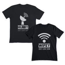 Valentines Day Couples Matching Outfits Hubby Just Love Her Wifey Just Love Him