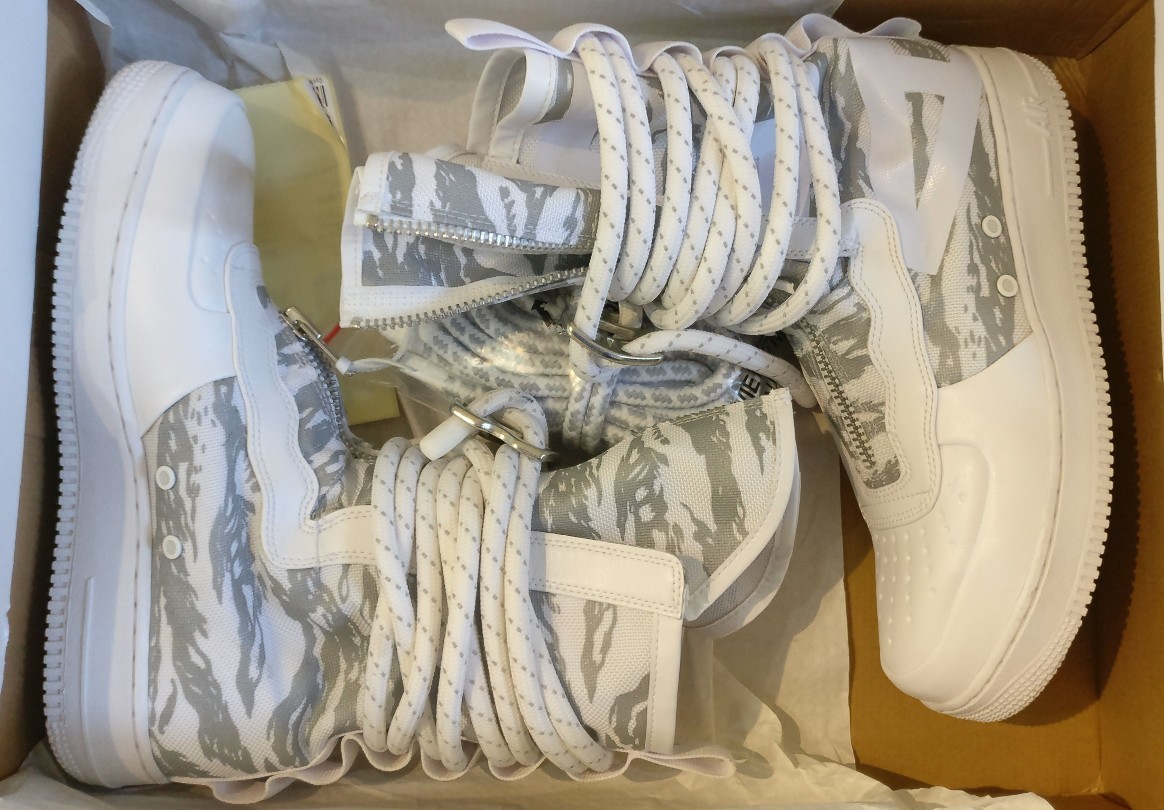 Nike SF Air Force 1 Hi, AF1-Ibis Blanc Neuf Camo, UK8, Entièrement Neuf Blanc dans sa boîte 9a03a9 Nike SF Air Force 1 Hi, AF1-Ibis Blanc Neuf Camo, UK8, Entièrement Neuf Blanc dans sa boîte 9a03a9