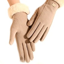 KL Women Carpet Wool Thermal Gloves Warm Smartphone Touch Winter High Quality