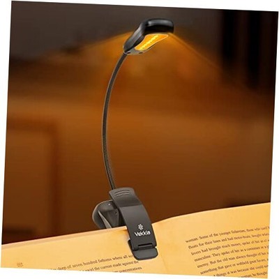  Amber Rechargeable 7 Led Eye-Care Book Light,Blue Light Blocking Reading Black
