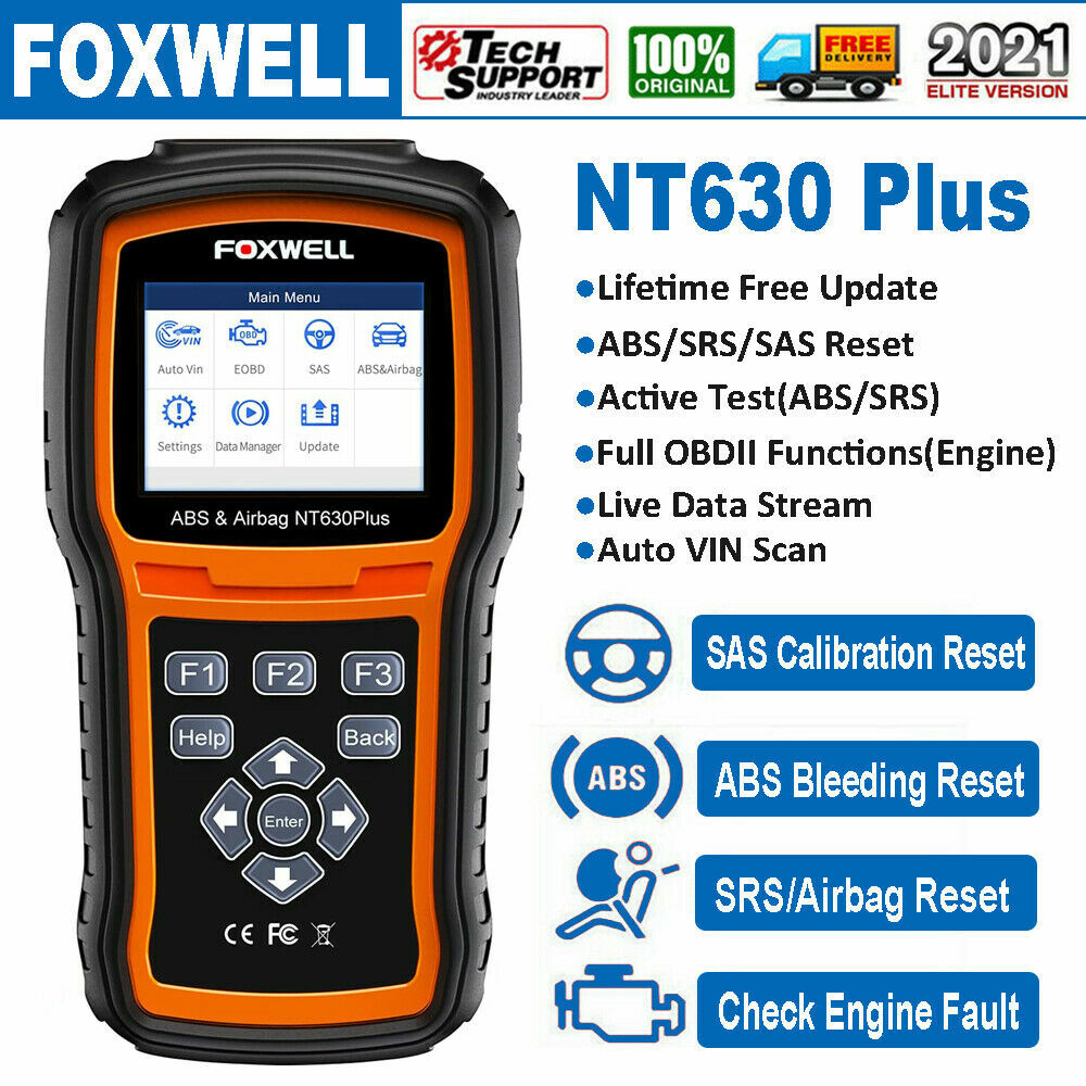 Foxwell NT630 Plus ABS Bleeding SAS SRS Diagnostic Scanner Tool
