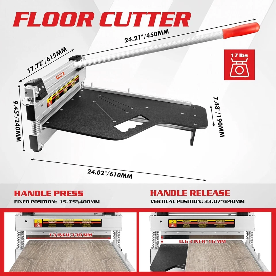 13"Pro Laminate Floor Cutter Rigid Core Vinyl Plank Cutter Flooring Tools NEW - Image 2 of 4