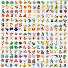 151 Original Pokemon BLOTTER ART perforated sheet paper psychedelic art