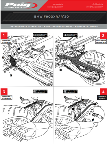 Fender Hugger Mate Negro Puig Para BMW F900 R & XR 2020 - 2024 - Imagen 6 de 8