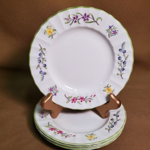 Royal Worcester- Fleuri - 4 Bread Plates - Great Condition- Fine Bone China - Picture 1 of 2